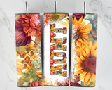 Aunt - Sunflower and Autumn colours - 20oz Tumbler