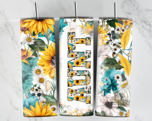 Aunt  - Sunflowers and Daisies - 20oz Tumbler