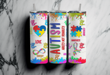 Autism - Ability not disability - Colourful - 20oz Tumbler