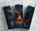 Camp Fire by the water - 20oz Tumbler