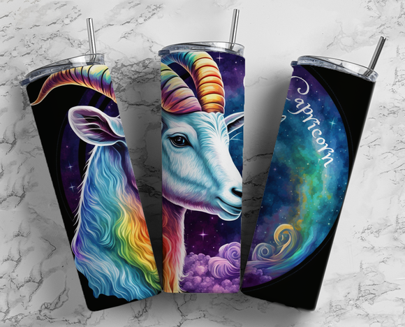 Capricorn - Zodiac Sign - Rainbow - 20oz Tumbler