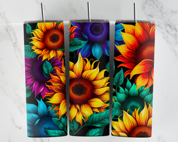 Colourful Sunflowers - Design 3 - 20oz Tumbler