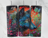 Floral Wolf - 20oz Tumbler