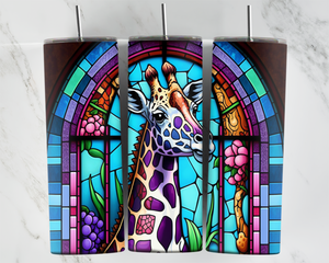 Giraffe stained glass - 20oz Tumbler