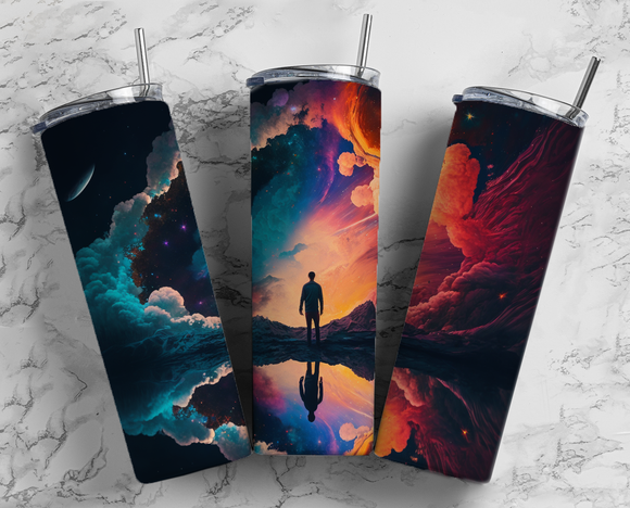 In the clouds with a reflection - 20oz Tumbler