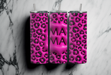 Mama - 3D Leopard print - Pink - 20oz Tumbler