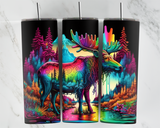 Moose in Water - Rainbow - 20oz Tumbler