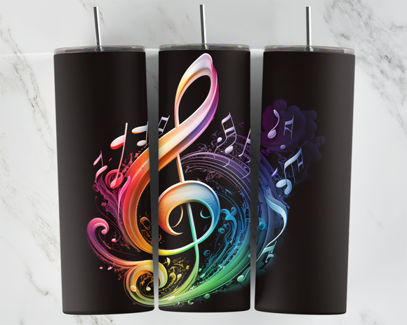 Music Notes - Rainbow - 20oz Tumbler