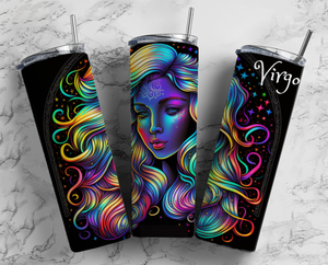 Virgo - Zodiac Sign - Rainbow Girl - 20oz Tumbler