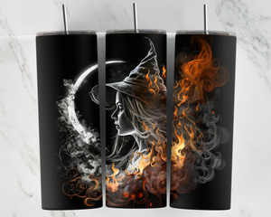 Witch - elemental - Smoke and Fire - 20oz Tumbler