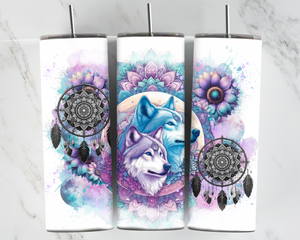 Wolves with Dreamcatchers - 20oz Tumbler