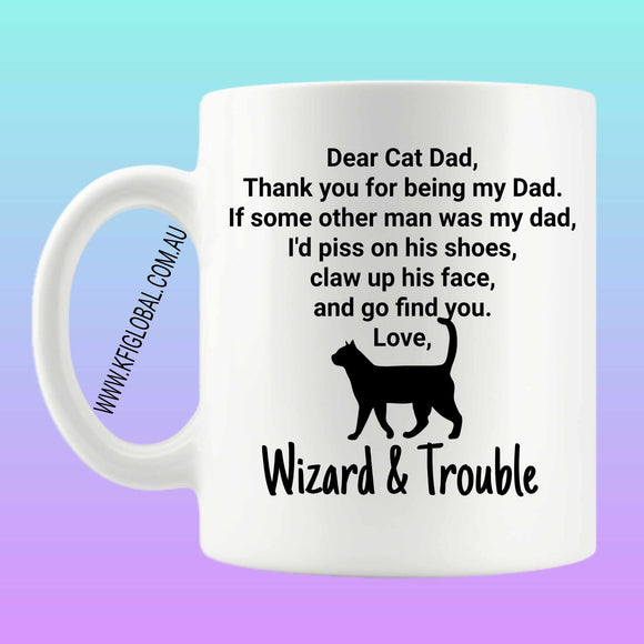 Dear Cat Dad Mug Design