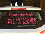 Custom Business Car Window Advertising Sticker - Medium size