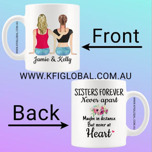 Personalised Sister forever Design Mug