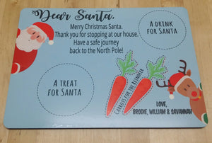 Personalised Santa Christmas Eve Treat Board plate