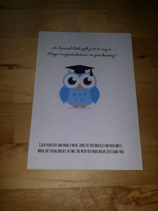 Graduation - Wish Bracelet - Blue owl