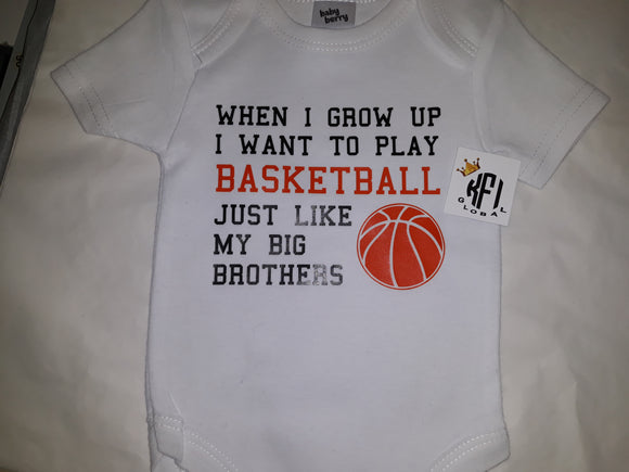When I grow up I want to play Basketball Tee / Bodysuit