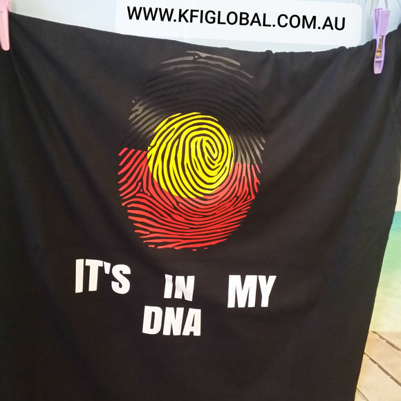 Koori DNA design - Aboriginal Flag - All ages