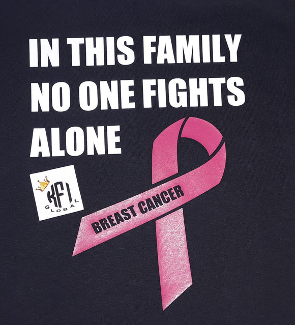 In this family no one fight alone design - All ages - breast cancer awareness