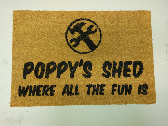 Poppy's Shed Doormat - Doormats R Us