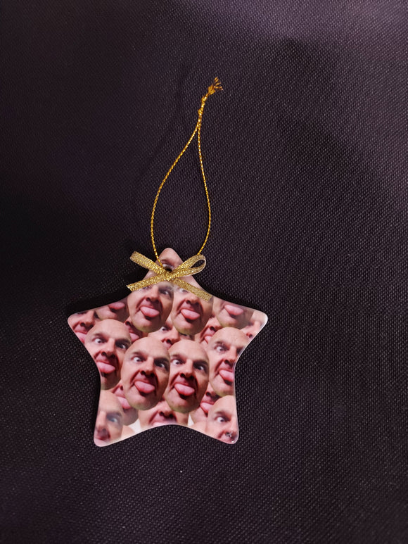 Personalised Ceramic Ornament - Star, Round or Heart (bauble)