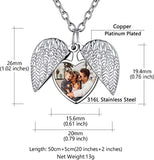 Heart Angel Wing Keepsake Necklace