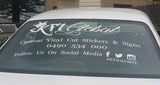 Custom Business Car Window Advertising Sticker - Medium size