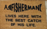A fisherman Doormat - Doormats R Us