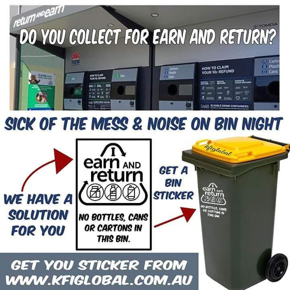 I return and earn sticker