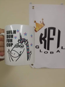 Shuh Duh Fuh Cup Unicorn Mug Design