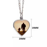 Cremation Necklace Memorial Ashes Keepsake Urn Necklace with Filling Tool