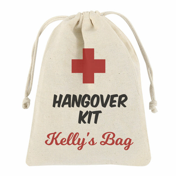 Personalised Hangover Bag with Drawstring - Small or Medium