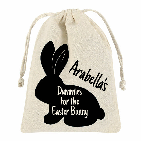 Personalised Dummies for the Easter Bunny Bag with Drawstring - Small or Medium