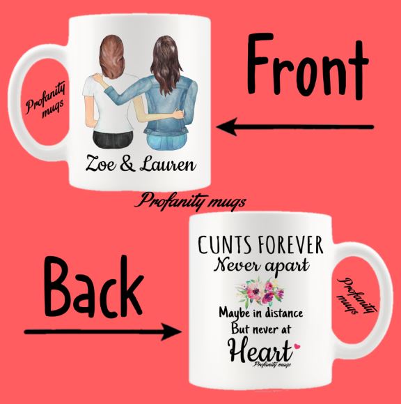Personalised Cunts Forever Design Mug - Profanity Mugs