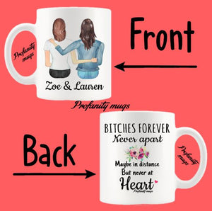 Personalised Bitches Forever Design Mug - Profanity Mugs