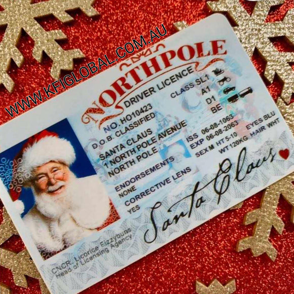 Santa Sleigh Drivers License