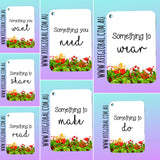 Simplicity Gift Tags - Something you want, need, share, read, wear, do & make. Christmas / Birthday Gift Tags