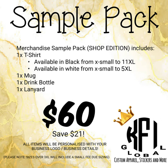 Merchandise Sample Pack - Shop Edition