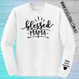 Blessed mama Design - with sleeve names