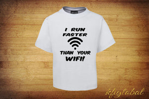I run faster than your wifi Short Sleeve T-Shirt