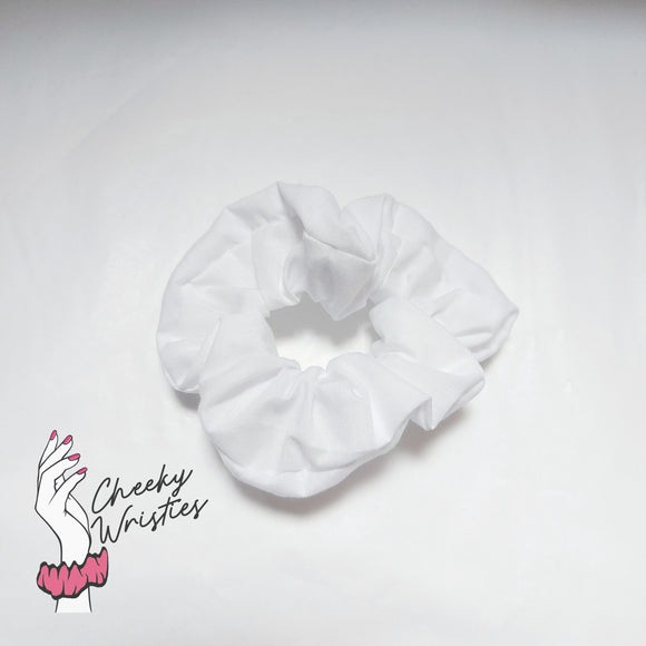 White Wristie - Cutie Scrunchie - School Scrunchie