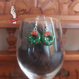 Christmas Wreath Dangle Earrings