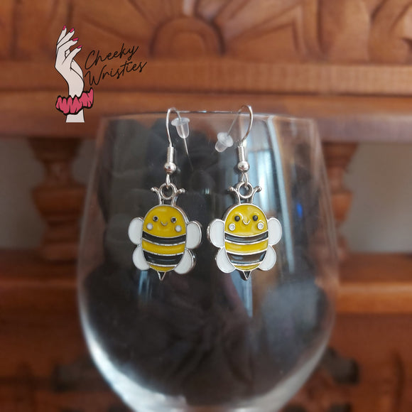 Busy Buzzy Bee Dangle Earrings