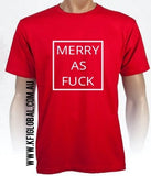 Adults Rude Christmas t-shirts - RED SHIRT