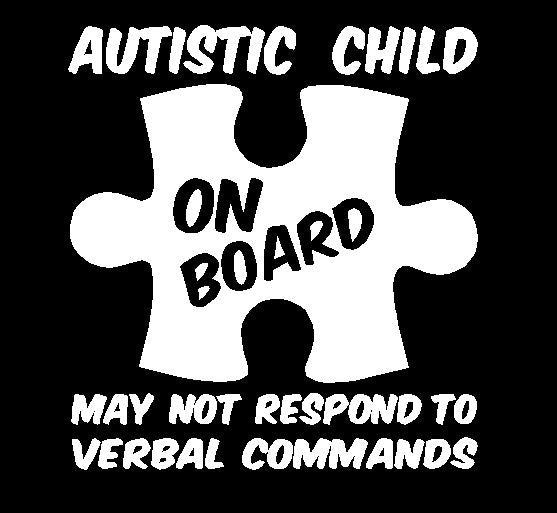 Autistic Child on Board Sticker - Autism Awareness