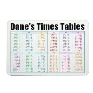 Personalised Times Tables Placemat