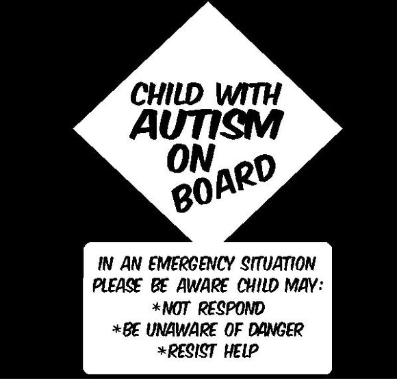 Child with Autism on Board Sticker - Autism Awareness