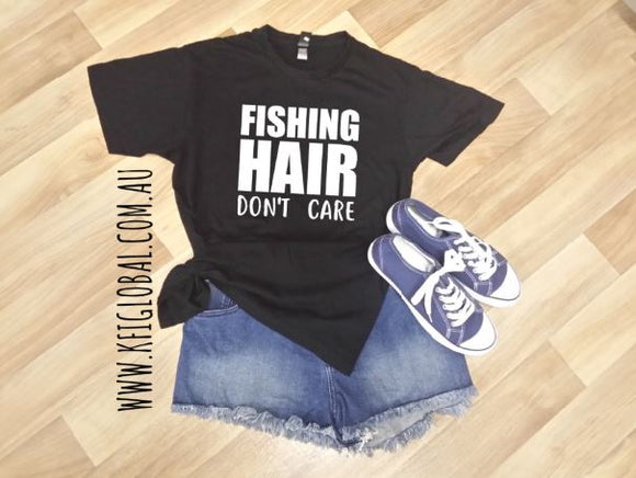 Fishing Hair Don't Care Design