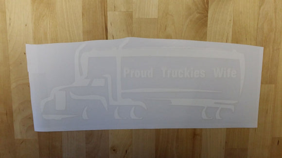 Proud Truckies Wife Sticker