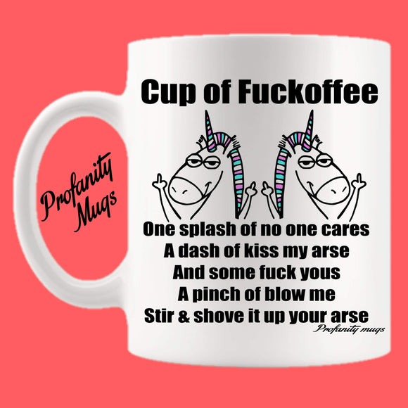 Cup of Fuckoffee Mug Design - Profanity Mugs